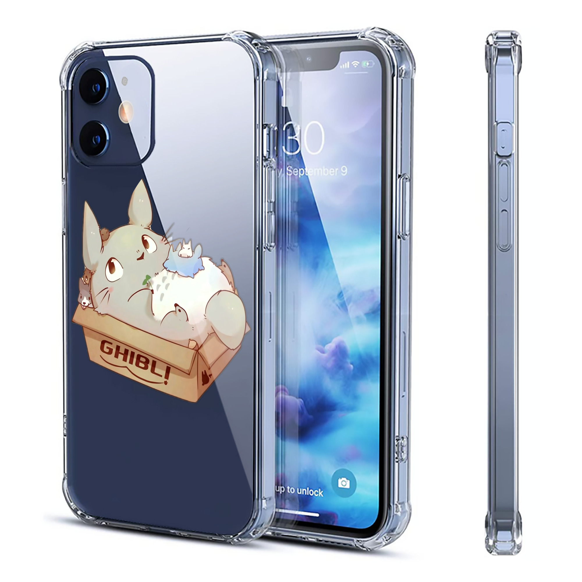 （画像用） となりのトトロ 草壁メイ 草壁サツキ My Neighbor Totoro Satsuki Kusakabe Mei Kusakabe 【iPhone 12シリーズ対応】透明スマホケース（クリアソフトケース）